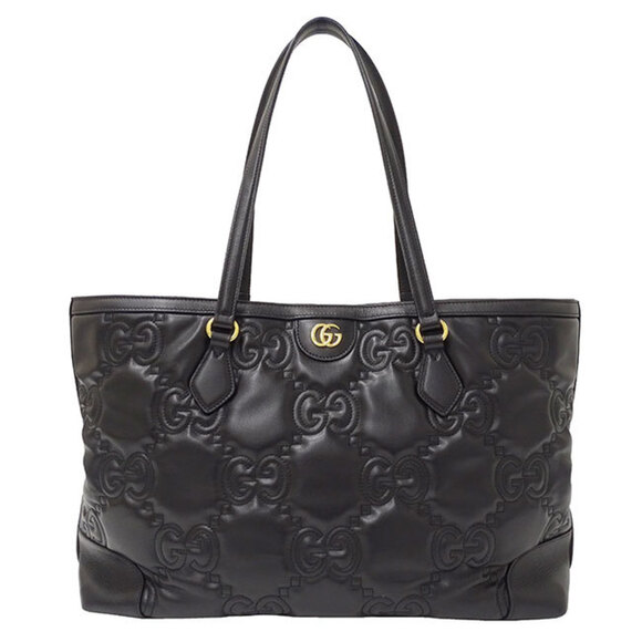 GUCCI Black Leather Tote Bag - Picture 1 of 16